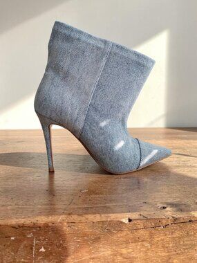 (New) Good American – Slouchy Ankle Boots (Indigo) – Women's 7
